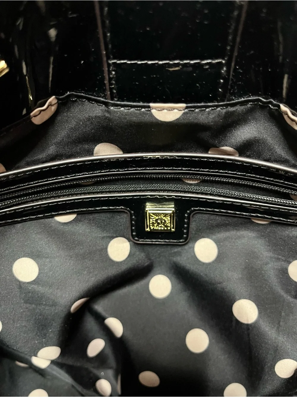 Anne Klein Studded Tote Back Double Chain Strap Handle Office Chic Classic